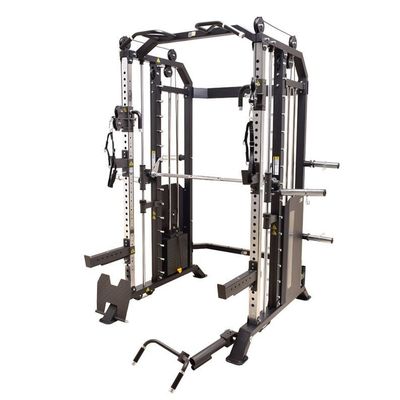 Integrierte Fitness-Trainer Power Rack Fitness-Rack in Silbergrau für All-in-One-Training