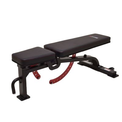 Sit Up Bench Trainingsausrüstung mit Metallrahmen und roter verstellbarer Rückenlehne