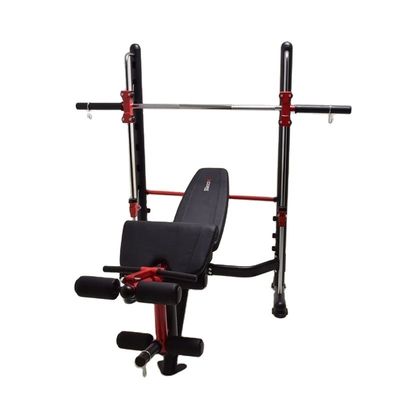 Männer Rot Fitness-Sportraum Ausrüstung Squat Rack Gewichtsheben Übungsbank