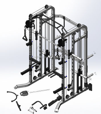 2-Schicht Dicke Beschichtung Grau/Schwarz Smith Machine Multi Home Gym für Ihr Heimtraining