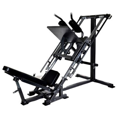 Multifunktionale Fitnessstudio-Ausrüstung für Fitness-Beinpress und Hack Squat in Grau/Schwarz