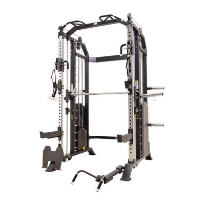 Integrierte Fitness-Trainer Power Rack Fitness-Rack in Silbergrau für All-in-One-Training