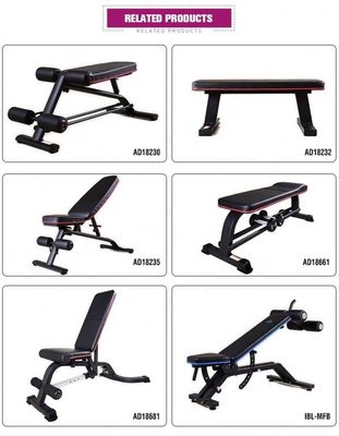 Klappbare Fitnessstudio-Nutzbank mit verstellbarem Design, montierte Abmessungen 1610*630*1310 mm