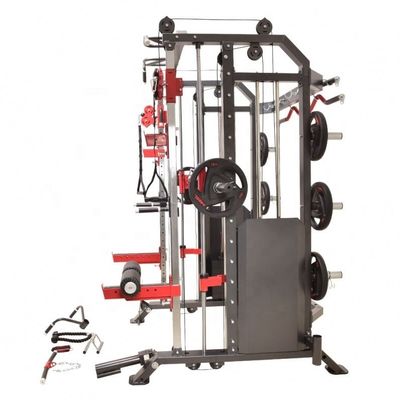 2024 Männer Schwarz Matt 3 In 1 Fitness Power Rack Multifunktionaler Trainer Smith-Maschine