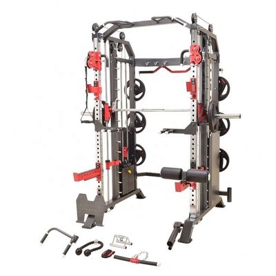 2024 Männer Schwarz Matt 3 In 1 Fitness Power Rack Multifunktionaler Trainer Smith-Maschine