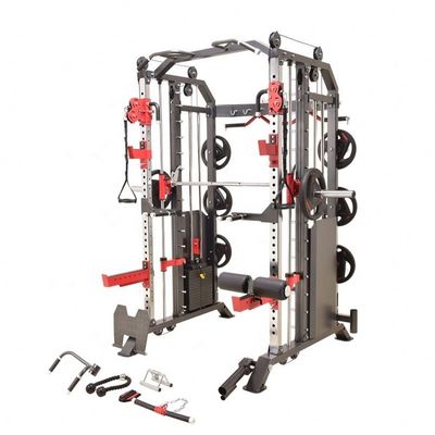 2024 Männer Schwarz Matt 3 In 1 Fitness Power Rack Multifunktionaler Trainer Smith-Maschine