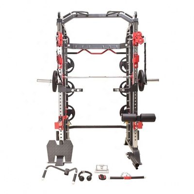Dunkelgrauer Fitness-Ausrüstung Power Rack Multi Smith Maschine für Funktionelle Trainer