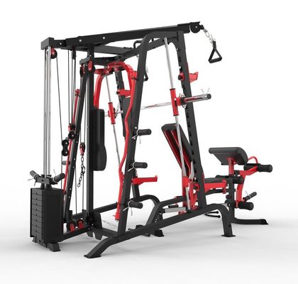 Fitness-Ausrüstung Grau/Schwarz Multifunktions-Smith-Maschine mit Gewichtsstapel für zu Hause