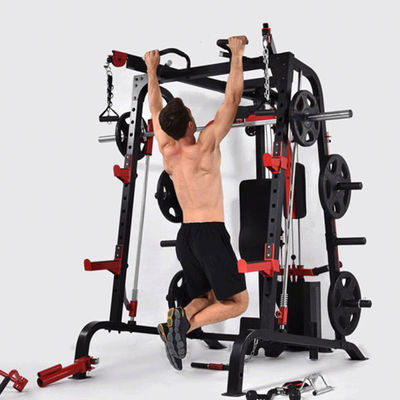 Fitness-Ausrüstung Grau/Schwarz Multifunktions-Smith-Maschine mit Gewichtsstapel für zu Hause