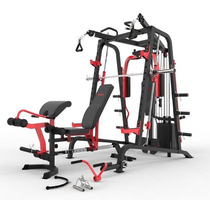 Fitness-Ausrüstung Grau/Schwarz Multifunktions-Smith-Maschine mit Gewichtsstapel für zu Hause