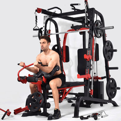 Fitness-Ausrüstung Grau/Schwarz Multifunktions-Smith-Maschine mit Gewichtsstapel für zu Hause