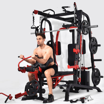 Fitness-Ausrüstung Grau/Schwarz Multifunktions-Smith-Maschine mit Gewichtsstapel für zu Hause