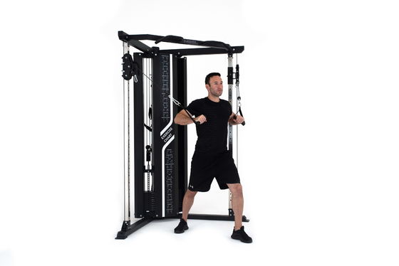 Multifunktionale Trainer Barbell Rack Fitnessstätte Kraft und Leistung mit Power Rack