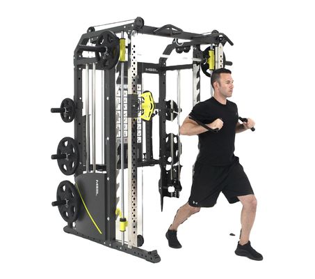 Transformieren Sie Ihre Trainingseinheiten mit dem Power Squat Rack und dem Gewichtsstapel für Männer