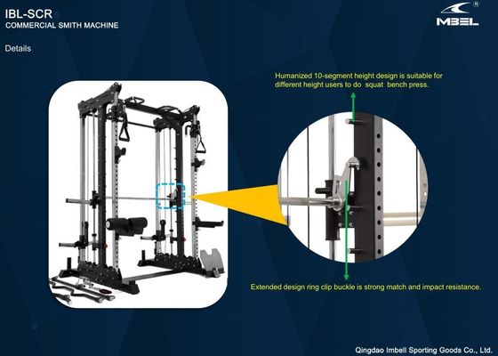 Unisex Multifunktionelle Ein-Station-Turnhalle Ausrüstung Squat Rack Smith Maschine für Fitness