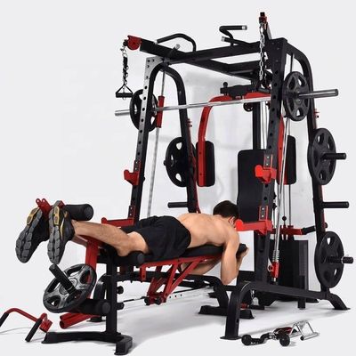 Multifunktionaler Trainer mit Smith-Maschine-Squat-Rack für Unisex-Krafttraining
