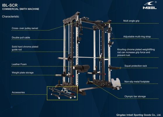 Multi-Funktion integrierter Fitnessraum Trainer Bodybuilding Fitnessraum Smith Maschine Squat Rack Power Rack