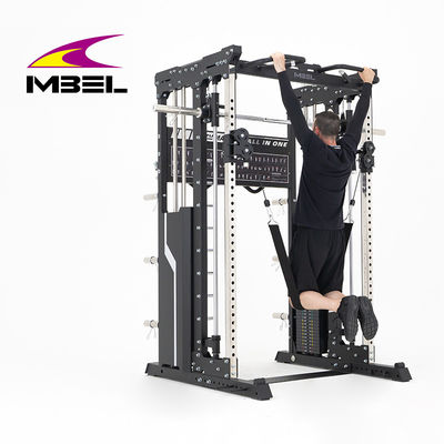 Bodybuilding Multifunktionale Pull-Up Bar Smith Maschine Kniebeutel mit Kabel-Riegel
